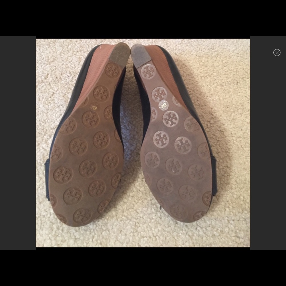 Tory Burch authentic black wedge shoes - Picture 4 of 6